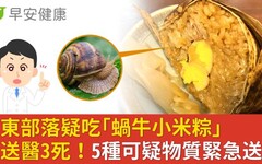 台東部落疑吃「蝸牛小米粽」12送醫3死！5種可疑物質緊急送驗