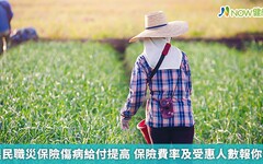 農民職災保險傷病給付提高 保險費率及受惠人數報你知