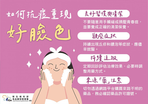 青春痘正確用藥保持「好臉色」 青春痘用藥圖解懶人包