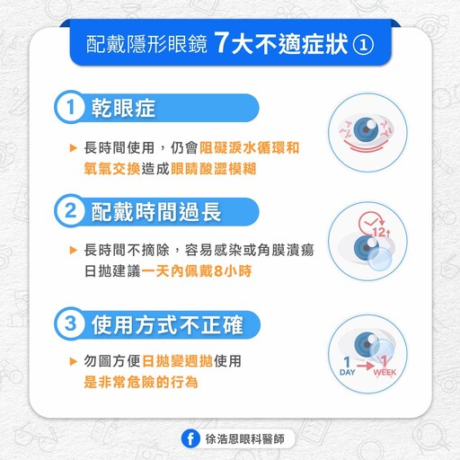 戴隱形眼鏡眼睛不舒服？醫師：「7問題」要留意 嚴重恐結膜炎