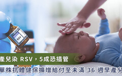 早產兒染 RSV，近 5 成恐因呼吸窘迫須插管 單株抗體健保擴增給付至未滿 36 週早產兒 醫籲：1 歲內盡速接種