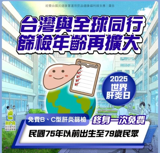 嘉市加碼健康篩檢 30至38歲市民可免費驗B、C肝