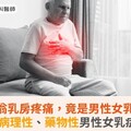 8旬翁乳房疼痛，竟是男性女乳症！醫揭：病理性、藥物性男性女乳症的成因