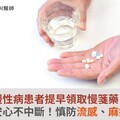 慢性病患者提早領取慢箋藥，春節安心不中斷！慎防流感、麻疹疫情