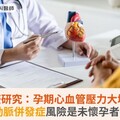 長庚研究：孕期心血管壓力大增，發生主動脈併發症風險是未懷孕者近3倍！