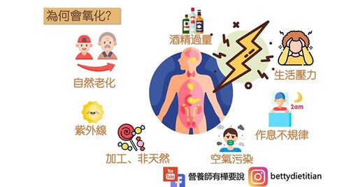 過度氧化易老化，「這些」疾病跟著來！簡鈺樺營養師：吃5大抗氧化營養素養出好體質