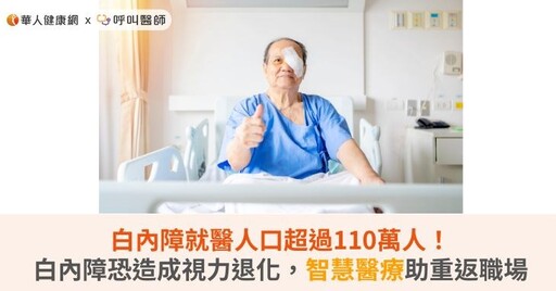 白內障就醫人口超過110萬人！白內障恐造成視力退化，智慧醫療助重返職場