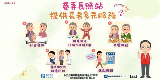 南投縣普設176處巷弄長照站守護長者健康