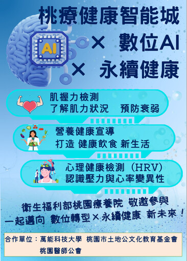 桃療邀你4/19參加健走活動 體驗AI智慧檢測守護健康