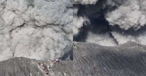 攀登活火山遇噴發！火山灰直竄2.4公里高空 登山客逃命畫面曝光