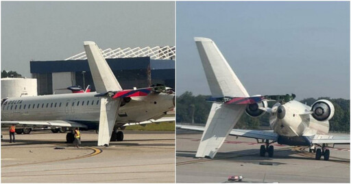 2客機跑道相撞尾翼斷了！達美航空機師「不知撞到另一架飛機」塔台對話曝