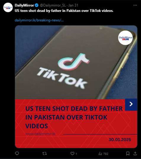 少女沉迷TikTok！ 老爸「很反感」當街抓狂斃了她