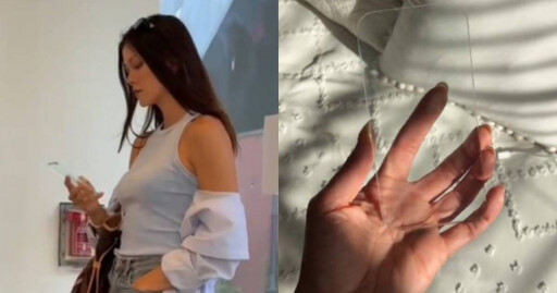 女子低頭「狂滑透明手機」爆紅! 本人親揭真相:戒手機成癮