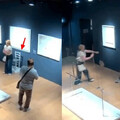 男子偷坐千顆水晶打造藝術品合照 椅腳一斷他拔腿跑！館方怒斥