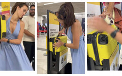 女乘客硬擠行李進測量框 成功避開約台幣6900元罰款引熱議