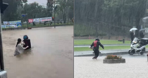 南韓暴雨淹水!外送員「水深及腰」跋涉取餐 震撼畫面感動百萬人