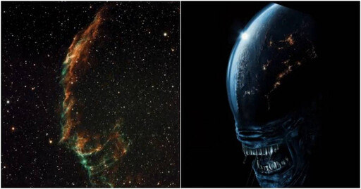 異形現身夜空?天文攝影師捕捉到面紗星雲「詭異輪廓」