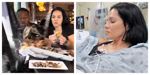 吃播進行中突遭車撞!網紅病床照曝驚魂 嘆「差點是最後一餐」
