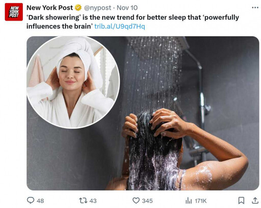 黑暗中洗澡正流行! 醫師曝:15分鐘搞定焦慮與失眠比冥想更快安定情緒