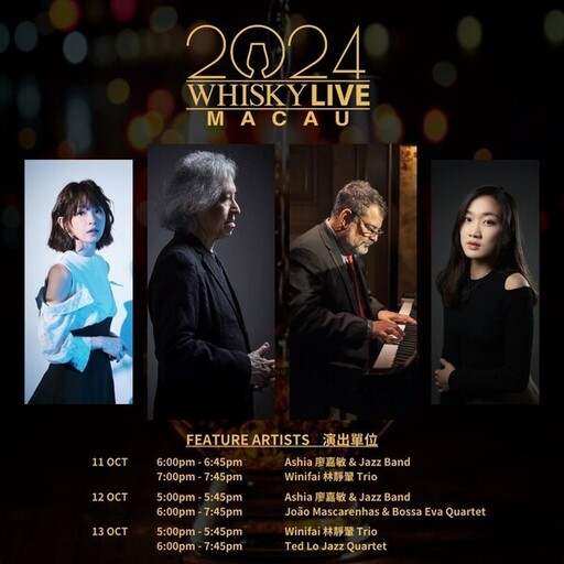 首屆Whisky Live Macau 2024年度威士忌盛事下月登陸澳門上葡京 公佈專題大師班細節與現場表演陣容