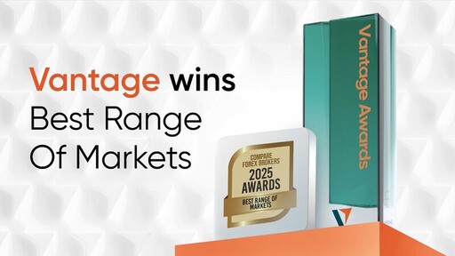 Vantage Markets榮獲Compare Forex Brokers 2025年度「最佳市場交易品種範圍」獎