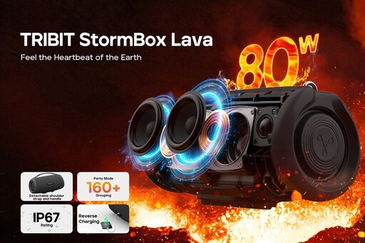 TRIBIT發佈StormBox Lava音箱：集強勁音效、卓越性能與便攜性於一體