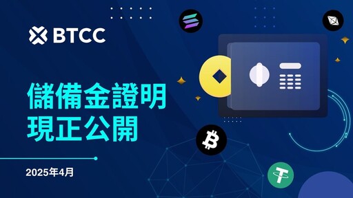 BTCC交易所公布 2025年4月資產儲備證明，資產儲備率達 161%