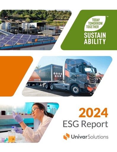 Univar Solutions 發表 2024 年環境、社會與治理 (ESG) 報告.