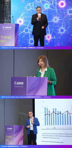 佳能商務方案及產品展覧 「THINK BIG - Automate. Optimize. Innovate.」 以AI革新辦公室設備 尖端科技實現自動化高效智能商業管理模式