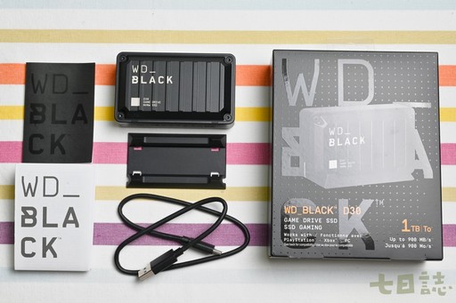 WD_Black D30遊戲硬碟PS5實測 小巧工業風解決容量困境