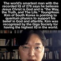 史上最高智商者說：耶穌是人類救主