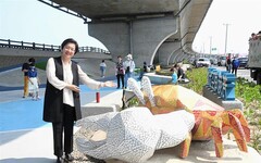 優化海空步道橋下空間 結合公所兒童節正式啟用