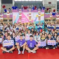 竹市稅務盃籃球賽全國220隊同場競技 邱臣遠代理市長出席與大小朋友尬球互動