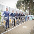 竹市YouBike建華國中站啟用 全市增250輛車！邱臣遠代理市長視察宣布明年再增100輛電輔車 持續推動低碳綠運輸