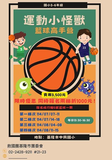 「運動小怪獸-籃球高手營」熱血開跑