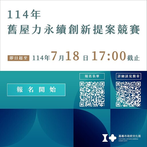 「屋抵嘉等你」 舊屋力永續創新提案競賽開跑!