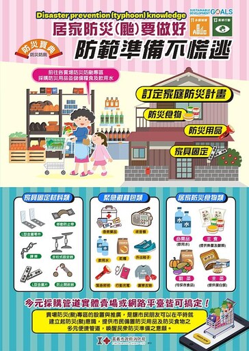 商家設置防颱(災)專區 提供民眾便利備妥防颱(災)物資