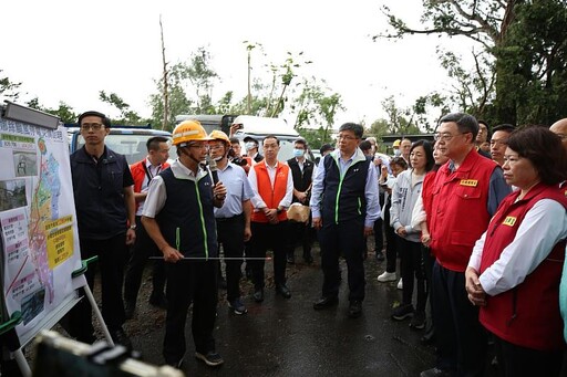 丹娜絲重創嘉義市 卓榮泰院長南下視察黃敏惠市長盼中央給予關注 盡速恢復電力