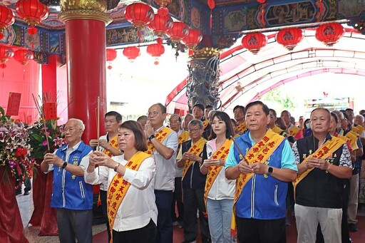 嘉邑鎮天宮武哲天皇關聖帝君聖誕祝壽大典 黃敏惠市長祈願災後順利復原 國泰民安
