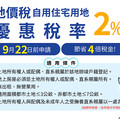 地價稅優惠申請倒數！竹市稅務局提醒9/22最後申請期限 錯過再等1年