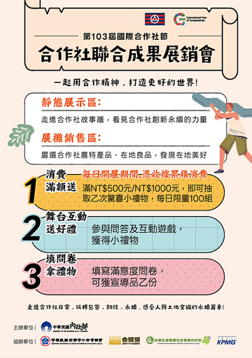 第103屆國際合作社節登場 板橋車站B1熱鬧展售5天