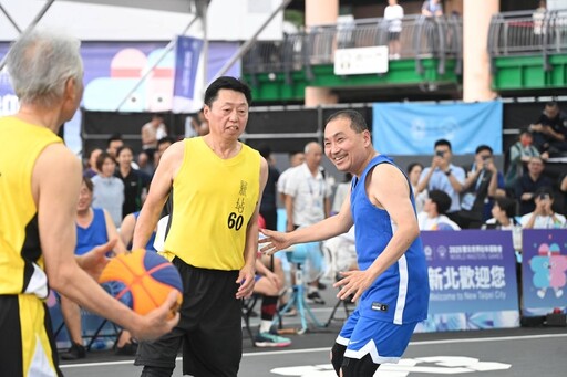 世壯運3對3籃球賽冠軍戰登場 侯友宜賽後重披戰袍馳騁球場