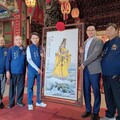 北港媽祖駕臨台南永康 姑婆廟以水墨聖像恭迎聖駕