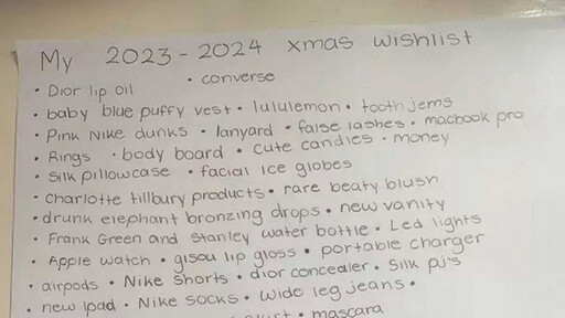 13歲少女列「聖誕禮物」願望清單 43件物品大公開…網看傻：價值12萬