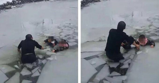 2幼童跌落人工湖冰窟窿 7歲妹泡水中喊：他小，先救他