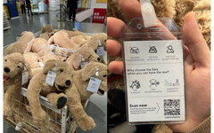 IKEA黃金獵犬玩偶藏隱藏彩蛋 網友一掃描標籤秒被暖：好加分
