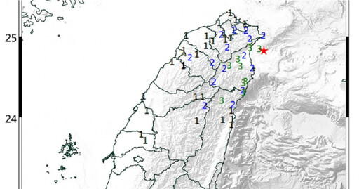 宜蘭外海昨規模5地震！北、東部民眾有感搖晃 氣象署示警：未來2天恐有4級以上餘震