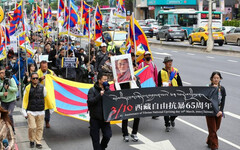 310西藏抗暴日大游行 在台藏人盼自由揮灑