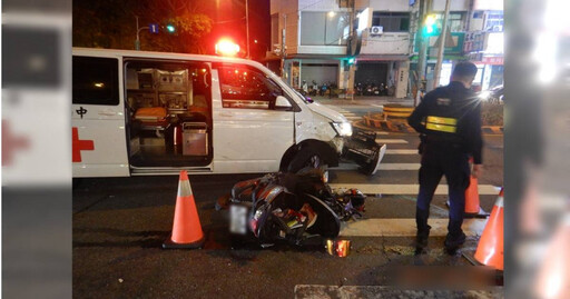 台中北區民間救護車撞機車 22歲騎士倒地送醫不治「酒測值0.54」