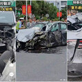 特斯拉狂撞9車「空中翻滾大迴圈」 9車受損4人受傷無死亡
